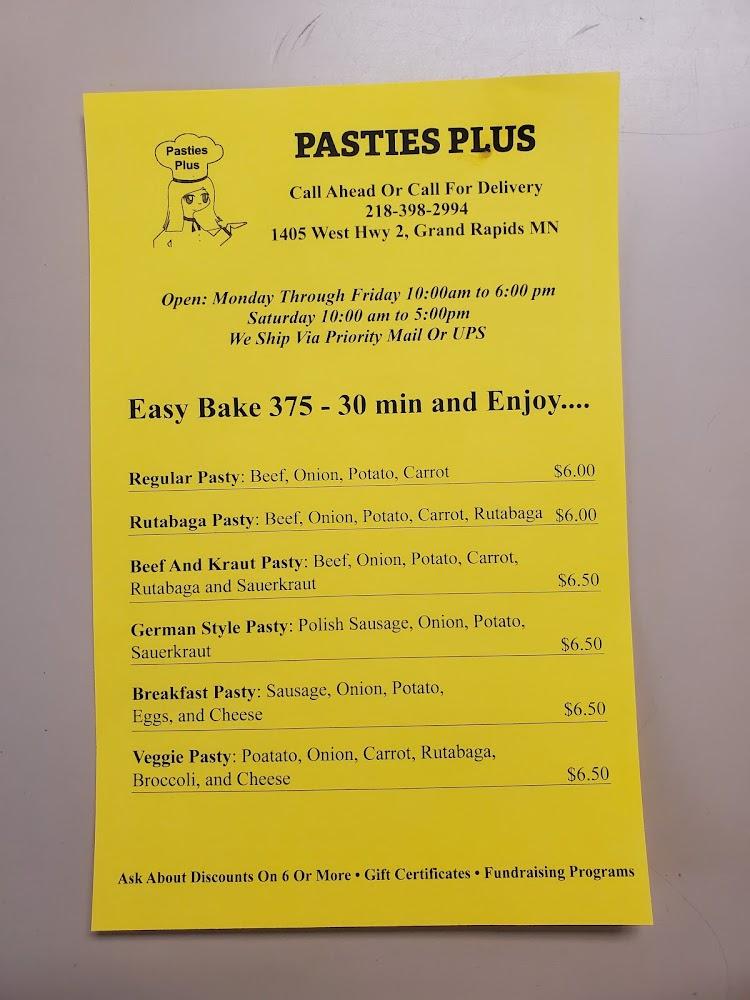 Pasties Plus Menu image 1